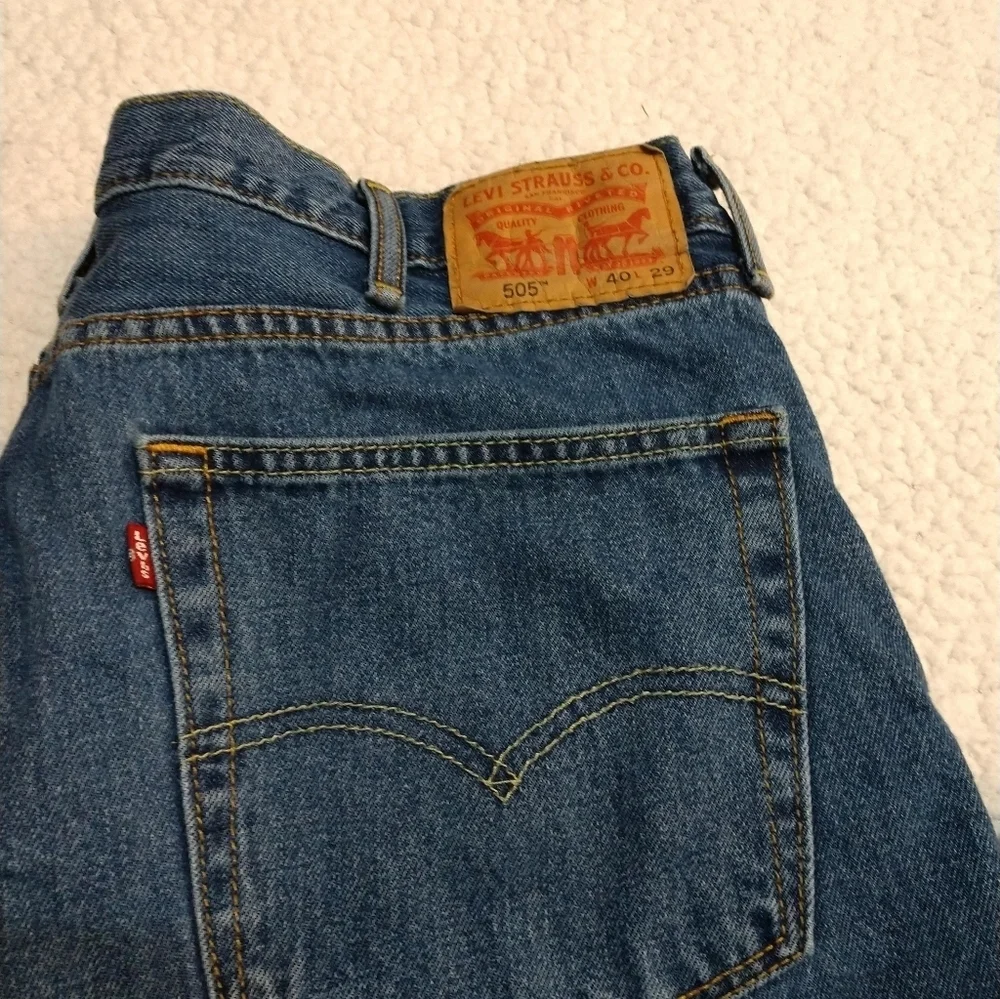 Men's Levi's 505 Straight Leg Jeans Size 40x29 - Picture 6 of 10
